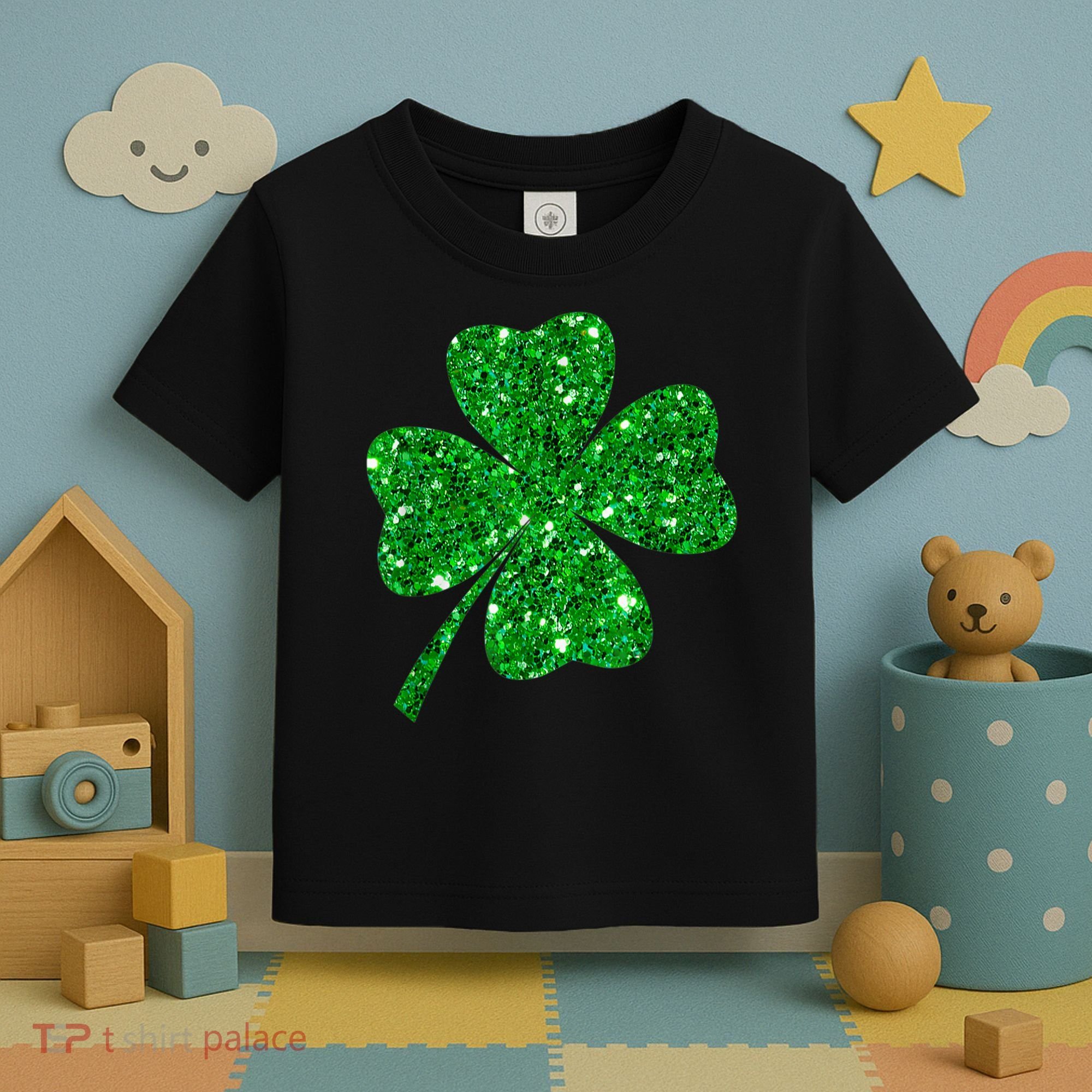 Sparkle Clover Irish Shirt For St Patricks &Amp; Pattys Day Toddler T-Shirt