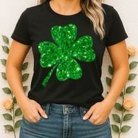 Sparkle Clover Irish Shirt For St Patricks &Amp; Pattys Day Women's T-Shirt thumb 2