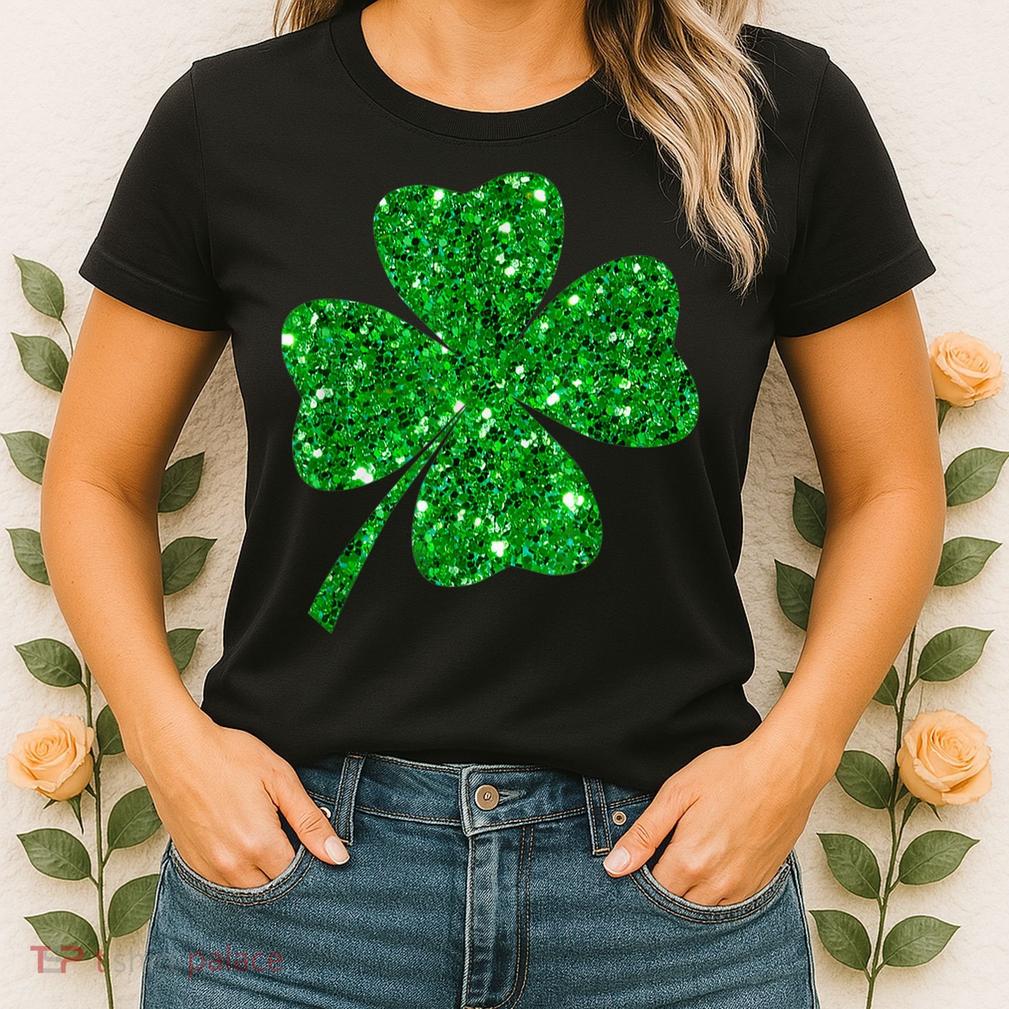 Sparkle Clover Irish Shirt For St Patricks &Amp; Pattys Day Women's T-Shirt
