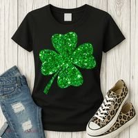 Sparkle Clover Irish Shirt For St Patricks &Amp; Pattys Day Women's T-Shirt thumb 3