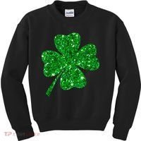 Sparkle Clover Irish Shirt For St Patricks &Amp; Pattys Day Kids Sweatshirt thumb 0