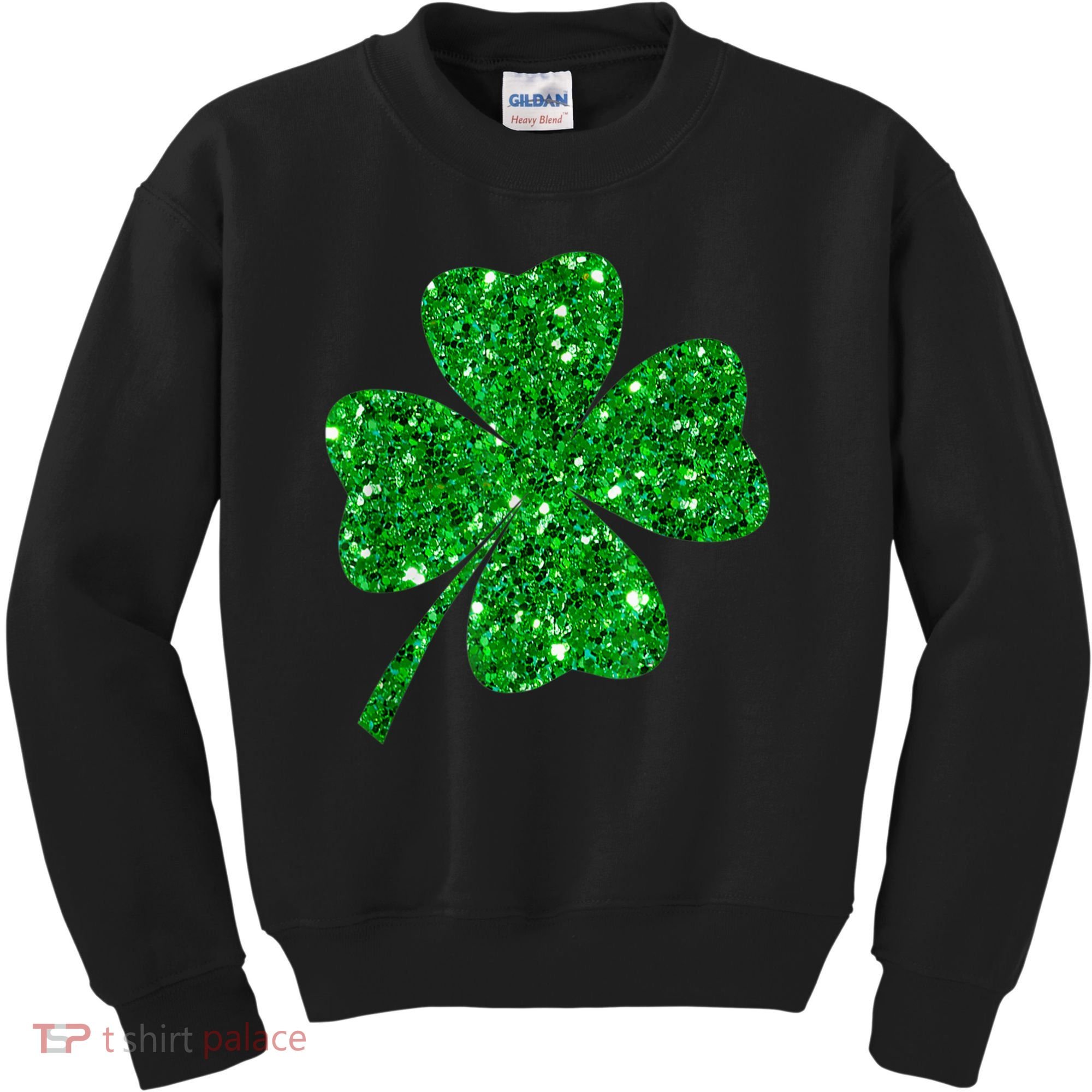 Sparkle Clover Irish Shirt For St Patricks &Amp; Pattys Day Kids Sweatshirt