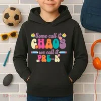 Some Call It Chaos We Call It Pre K Kids Hoodie thumb 2