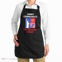 Sorry Communists IM Grilling Today Apron thumb 2