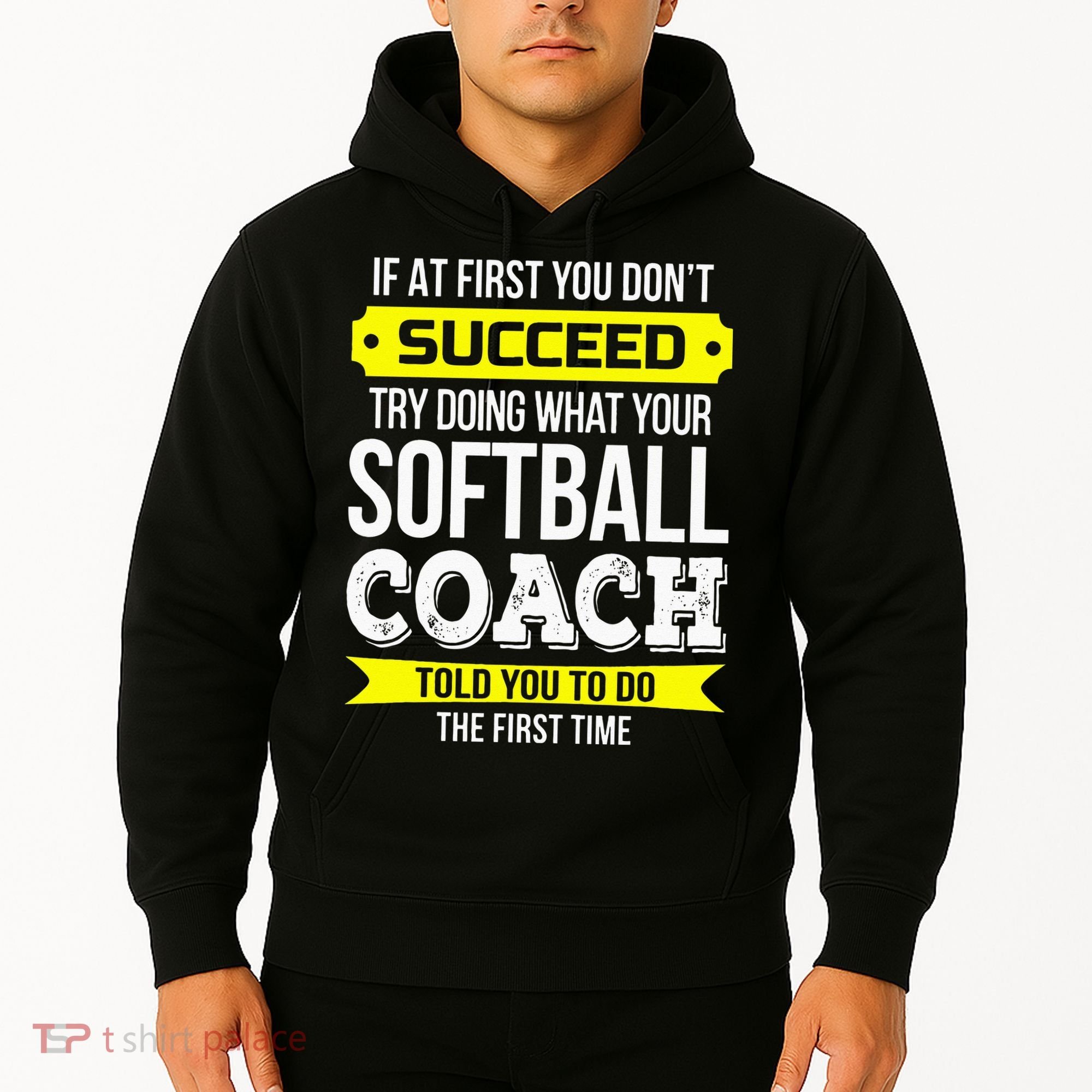 Softball Coach If At First You Dont Succeed Funny Hoodie