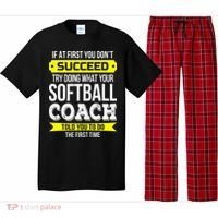 Softball Coach If At First You Dont Succeed Funny Pajama Set thumb 0