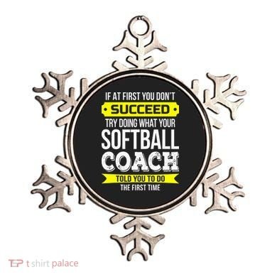 Softball Coach If At First You Dont Succeed Funny Ornament