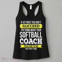 Softball Coach If At First You Dont Succeed Funny Women's Tank Top thumb 3