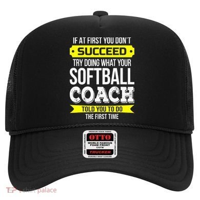 Softball Coach If At First You Dont Succeed Funny Hat
