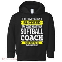Softball Coach If At First You Dont Succeed Funny Toddler Hoodie thumb 0