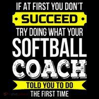 Softball Coach If At First You Dont Succeed Funny Tank Top thumb 6