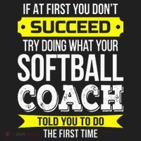 Softball Coach If At First You Dont Succeed Funny Golf Towel thumb 3