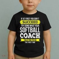 Softball Coach If At First You Dont Succeed Funny Toddler T-Shirt thumb 2