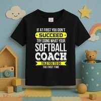 Softball Coach If At First You Dont Succeed Funny Toddler T-Shirt thumb 3