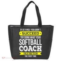 Softball Coach If At First You Dont Succeed Funny Tote Bag thumb 0