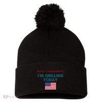 Sorry Communists IM Grilling Today Pom Pom 12in Knit Beanie thumb 0