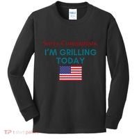 Sorry Communists IM Grilling Today Kids Long Sleeve Shirt thumb 0
