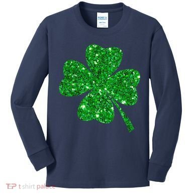Clover Irish Shirt For St Patricks & Pattys Day Kids Long Sleeve Shirt