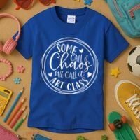 Some Call It Chaos We Call It Art Class Art Teacher Gift Kids T-Shirt thumb 3