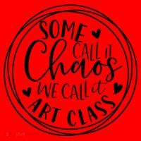 Some Call It Chaos We Call It Art Class Art Teacher Gift Santa Hat thumb 1