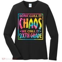 Some Call It Chaos We Call It Sixth Grade 6th Grade teacher Women's Long Sleeve Shirt thumb 0