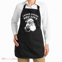 Santa Christmas I Know Where You Live Apron thumb 2