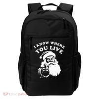 Santa Christmas I Know Where You Live Backpack thumb 0
