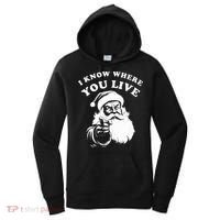 Santa Christmas I Know Where You Live Women's Hoodie thumb 0
