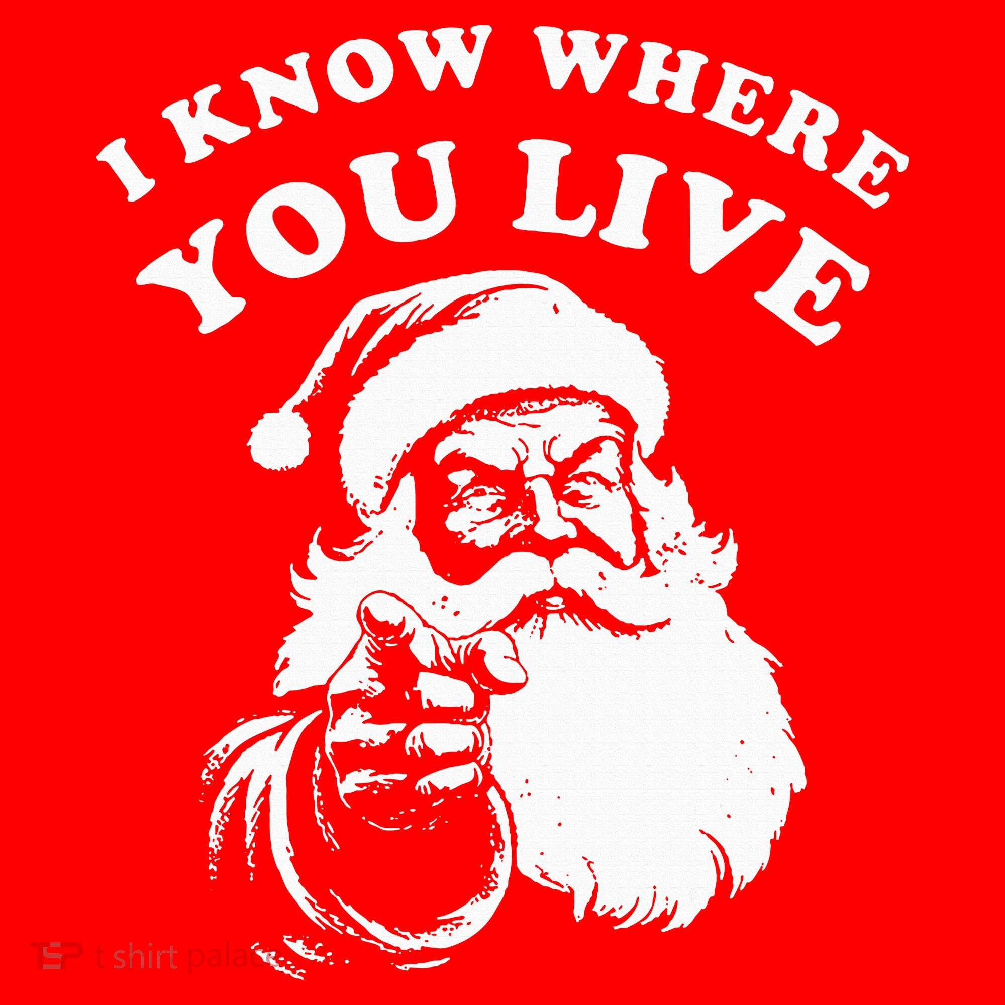 Santa Christmas I Know Where You Live Santa Hat
