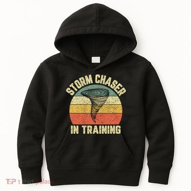 Storm Chaser In Training Meteorologist Love Tornado Design Kids Hoodie