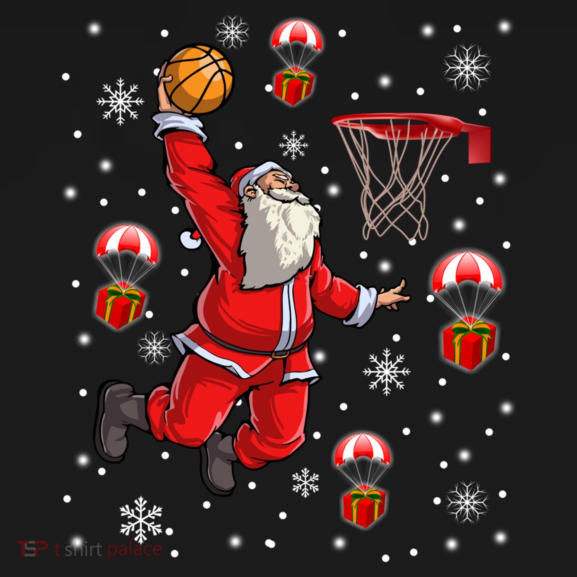 Santa Claus Is Playing Basketball Christmas Gift Women's Hoodie