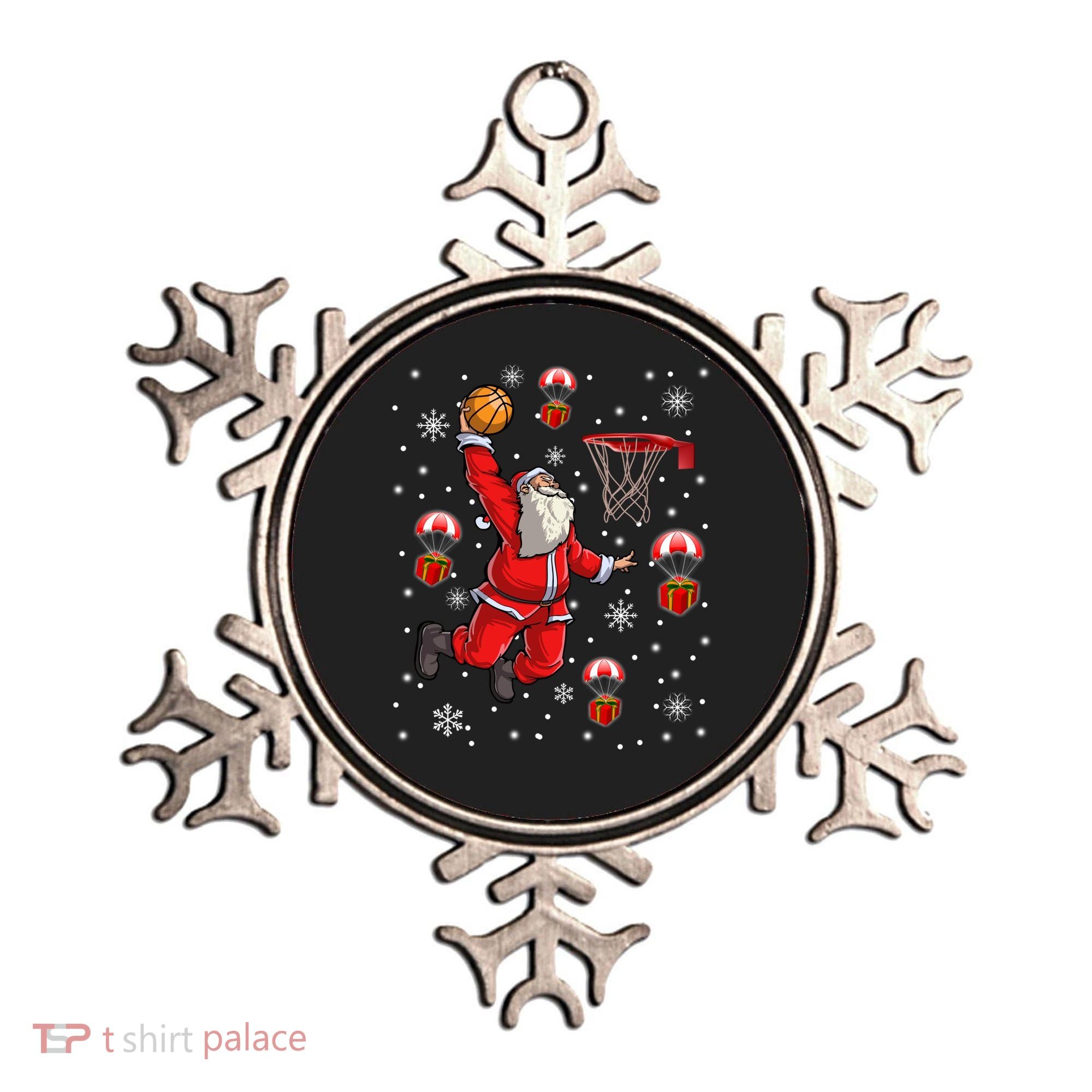 Santa Claus Is Playing Basketball Christmas Gift Ornament