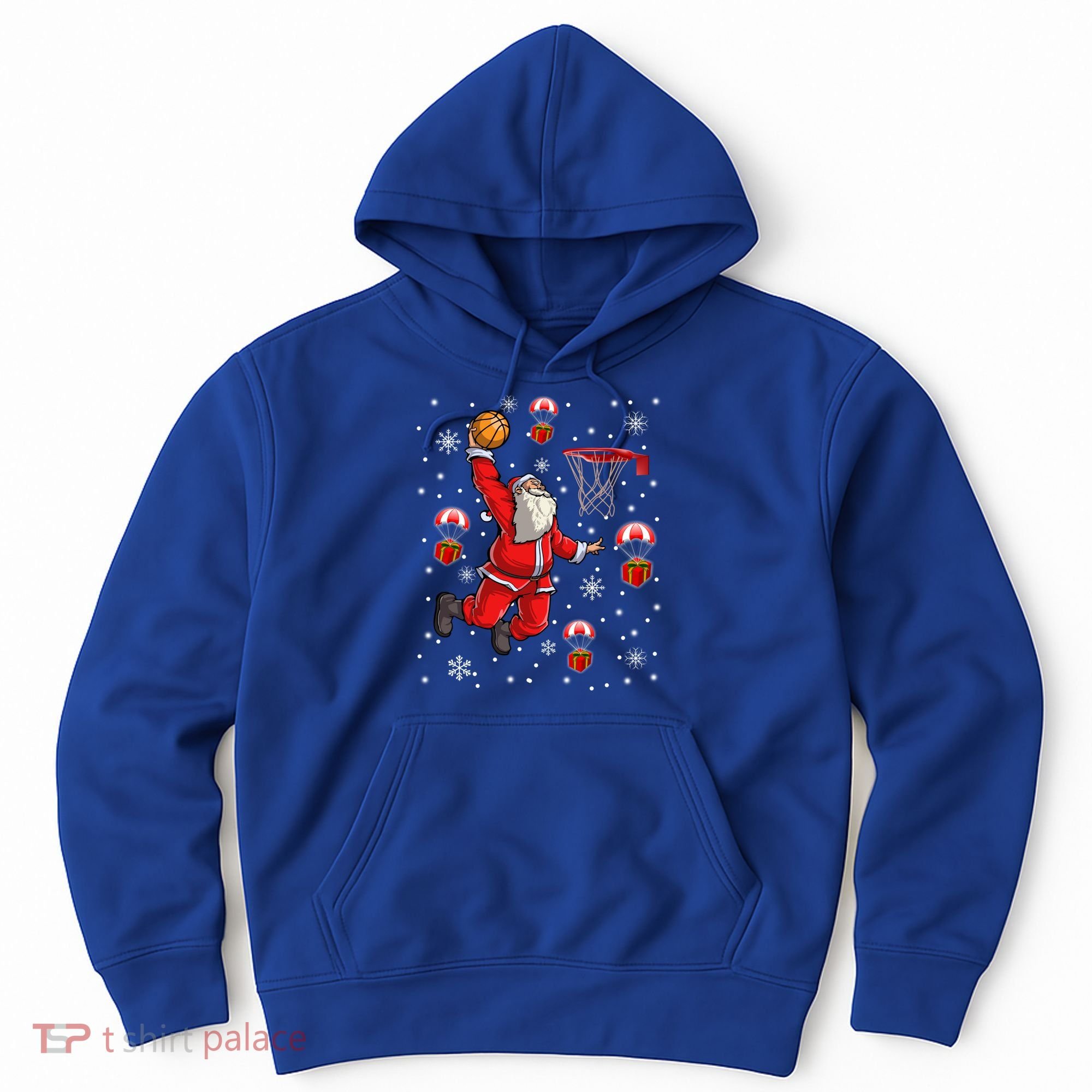Santa Claus Is Playing Basketball Christmas Gift Hoodie