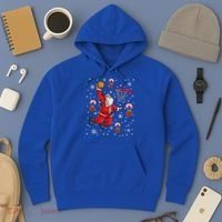 Santa Claus Is Playing Basketball Christmas Gift Hoodie thumb 3