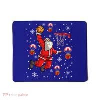 Santa Claus Is Playing Basketball Christmas Gift Mousepad thumb 0