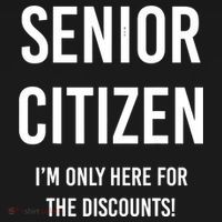 Senior Citizen I'm Only Here For The Discounts Funny Backpack thumb 2