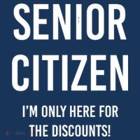 Senior Citizen I'm Only Here For The Discounts Funny Women's Hoodie thumb 2