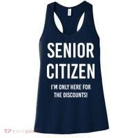 Senior Citizen I'm Only Here For The Discounts Funny Women's Tank Top thumb 0