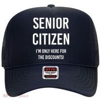 Senior Citizen I'm Only Here For The Discounts Funny Hat thumb 0