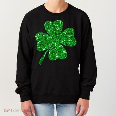 Sparkle Clover Irish Shirt For St Patricks & Pattys Day Women's Sweatshirt