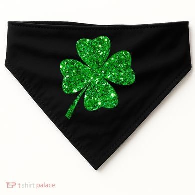 Sparkle Clover Irish Shirt For St Patricks & Pattys Day USA-Made Doggie Bandana