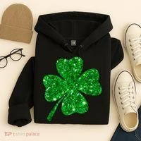 Sparkle Clover Irish Shirt For St Patricks & Pattys Day Hoodie thumb 4