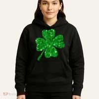 Sparkle Clover Irish Shirt For St Patricks & Pattys Day Hoodie thumb 5