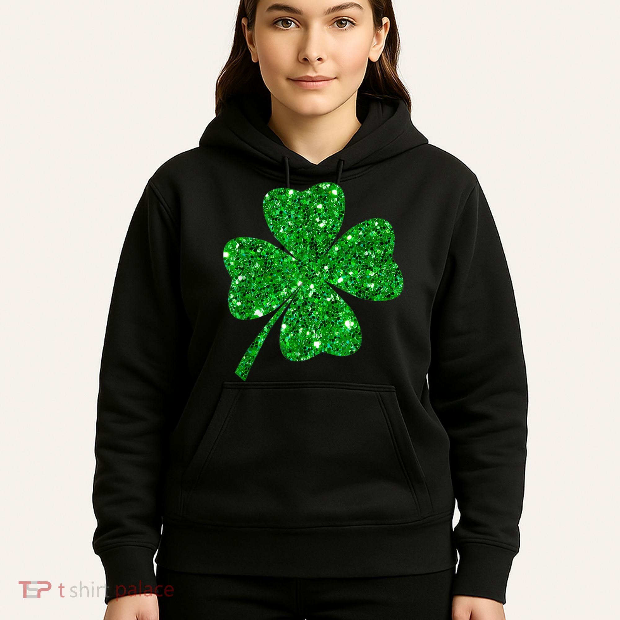 Sparkle Clover Irish Shirt For St Patricks & Pattys Day Hoodie