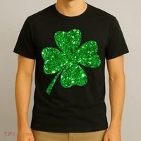 Sparkle Clover Irish Shirt For St Patricks & Pattys Day T-Shirt thumb 3
