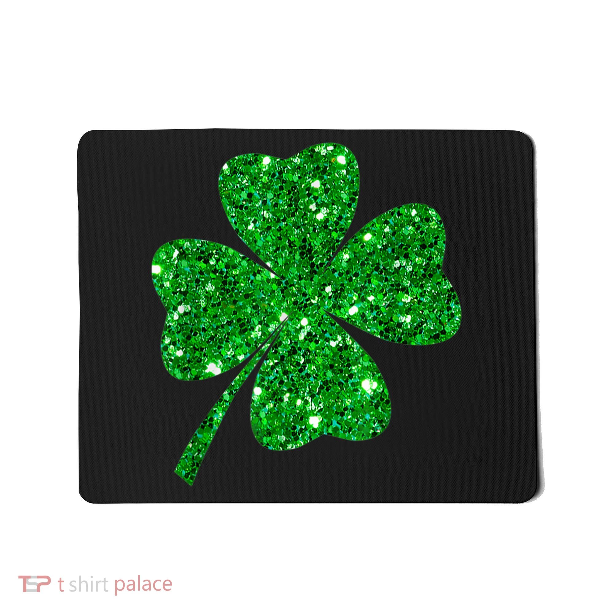 Sparkle Clover Irish Shirt For St Patricks & Pattys Day Mousepad