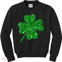 Sparkle Clover Irish Shirt For St Patricks & Pattys Day Kids Sweatshirt thumb 0