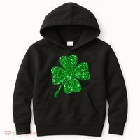 Sparkle Clover Irish Shirt For St Patricks & Pattys Day Kids Hoodie thumb 0