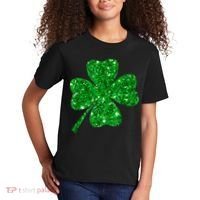 Sparkle Clover Irish Shirt For St Patricks & Pattys Day Kids T-Shirt thumb 2