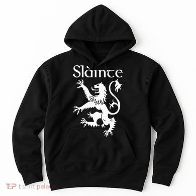 Slainte Cheers In Scots Gaelic Scottish Lion Rampant Hoodie